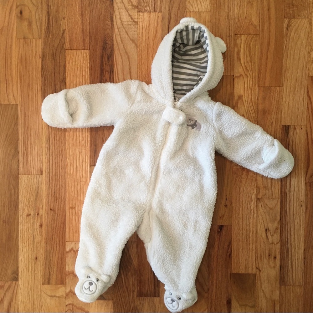 Carter’s Baby Bear Fleece Sherpa Bunting 3 months